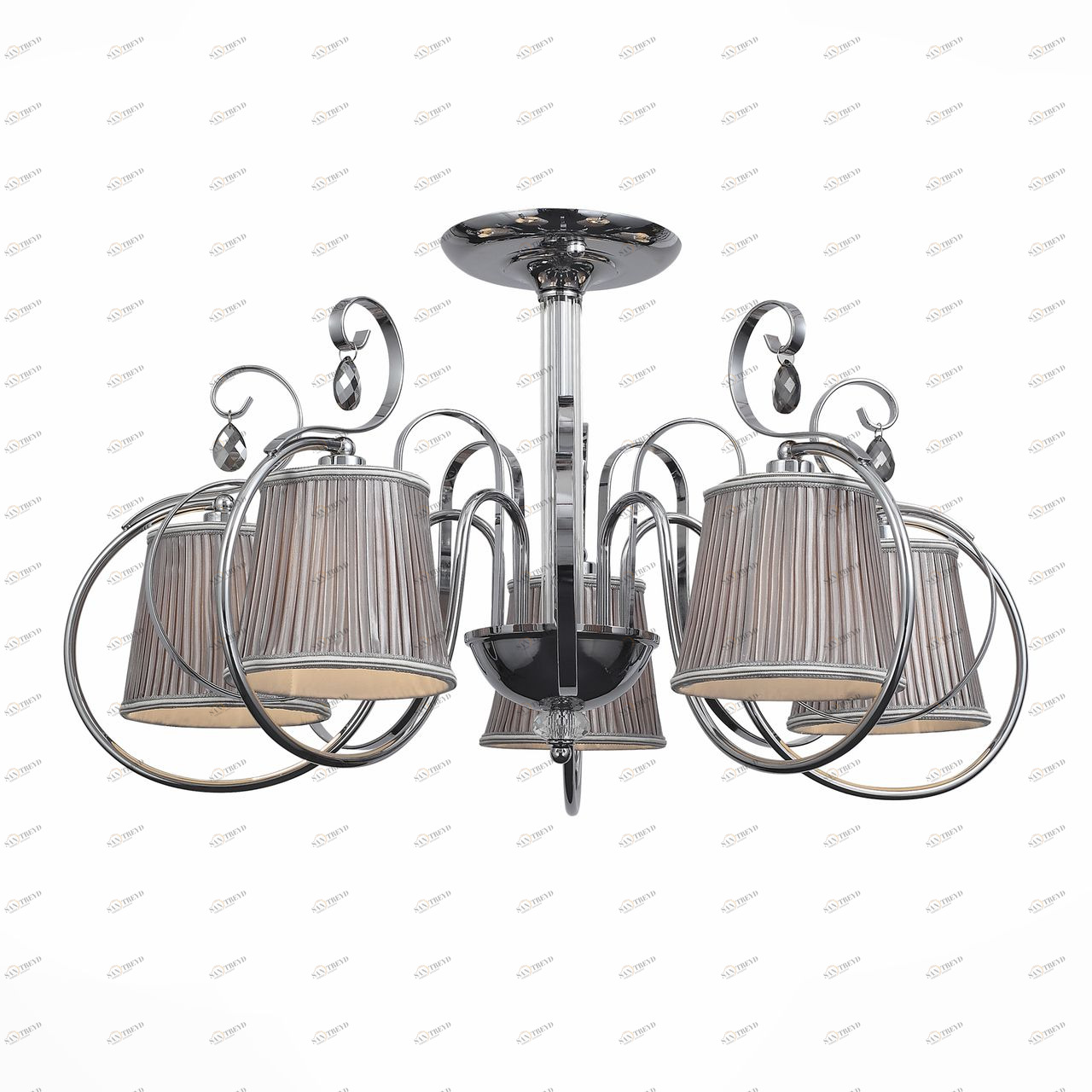 Потолочная люстра ST Luce Azzurro SL177.102.05 ST LUCE ДИЗАЙНЕРСКИЕ, AZZURRO 058885 Серебро 