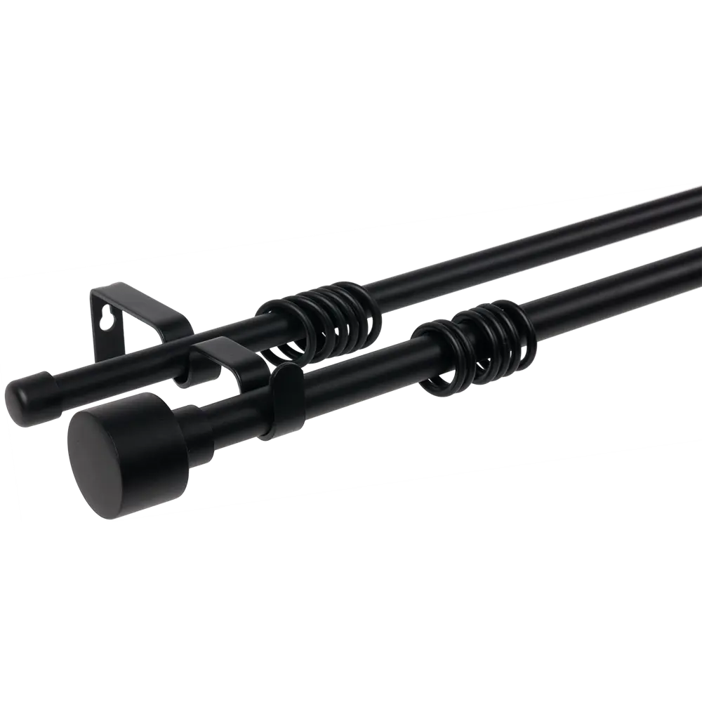 Карниз двухрядный раздвижной Inspire Круг 160-300 см цвет чёрный матовый 81976813 STLM-2208354 
