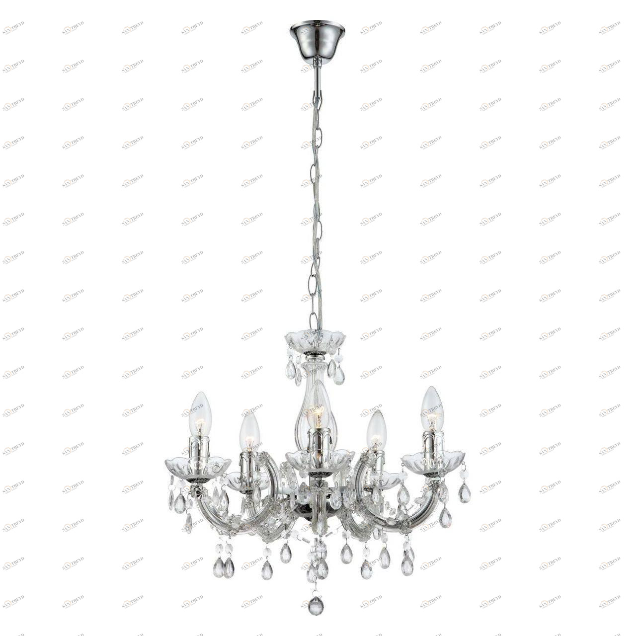 Подвесная люстра Globo Cuimbra II 63116-5 GLOBO CUIMBRA II 108037 Хром Ceramica Globo 