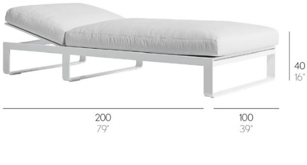 GANDIABLASCO Садовый лежак на колесиках Flat sun-id-1508170 - Вид №2