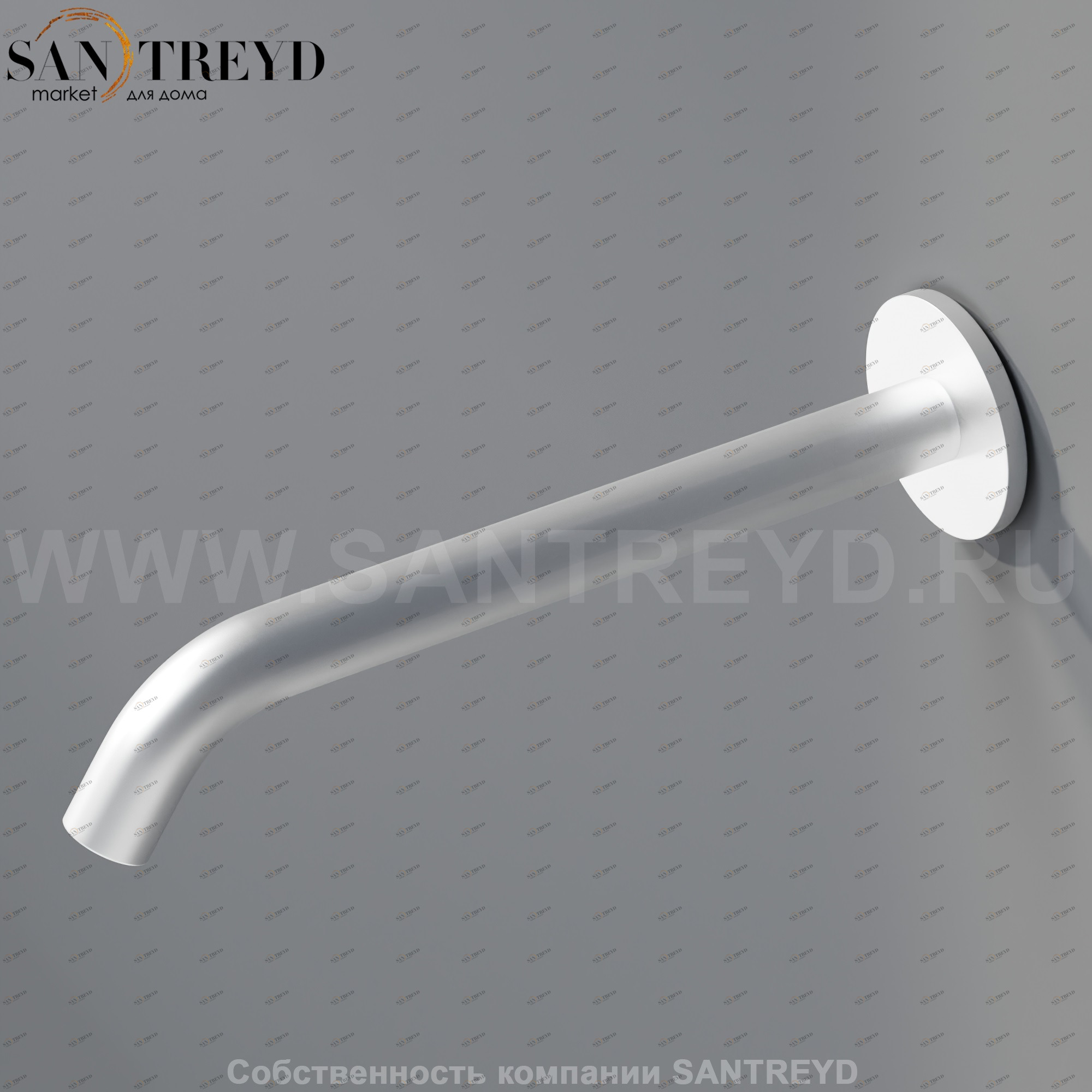 Настенный смеситель 25 см MET025SP FEZ для раковины хромированный матовый Agape MET025RSP