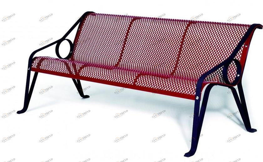 Euroform W Скамья металлическая с подлокотниками со спинкой  58m, 58m/10, 58m/20 