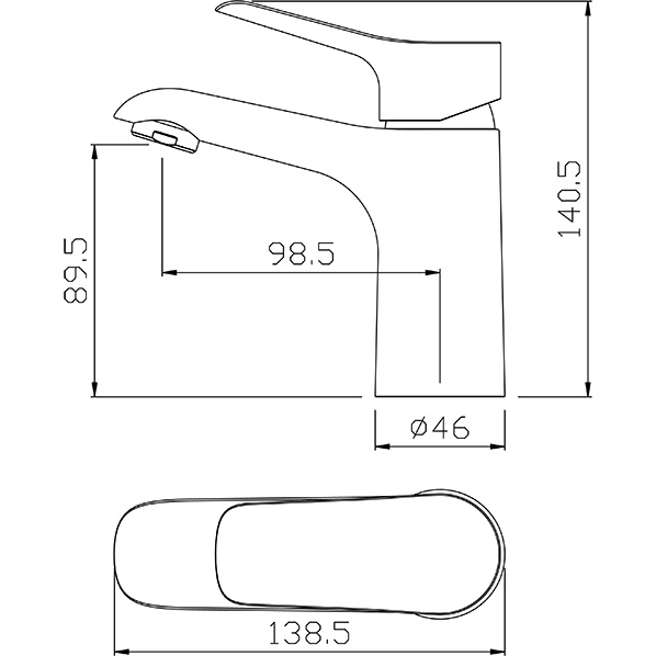 35-04 SELENA  Смеситель для умывальника  ARGO kran 3504selena - Вид №1