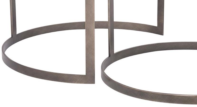 Tonin Casa Высокий круглый деревянный журнальный столик  T6237  - Вид №2