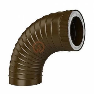 Сэндвич-отвод LAVA 180/250 мм. 90" коричневый (8017)