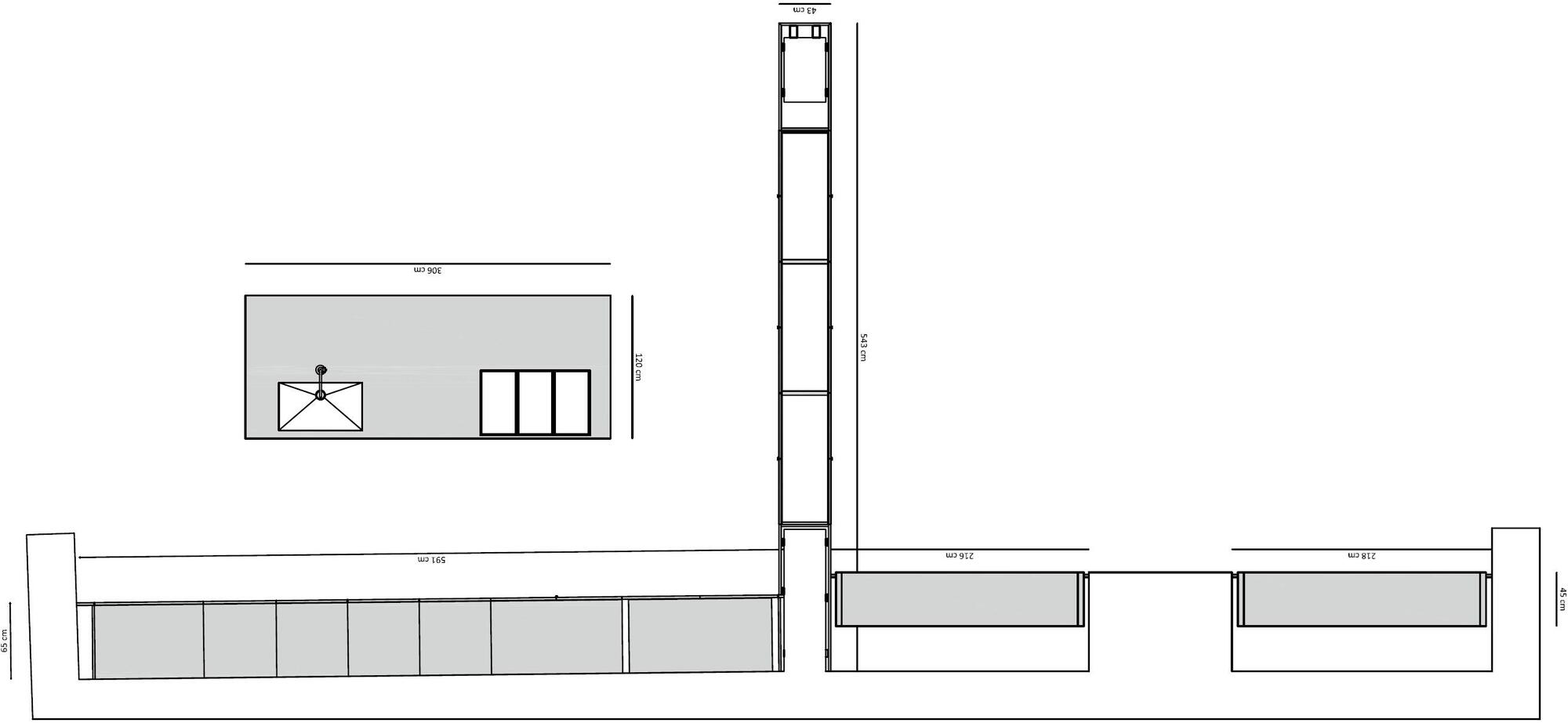 TM Italia Cucine Линейная кухня с островом и внутристенной витриной sun-id-1433471 - Вид №7