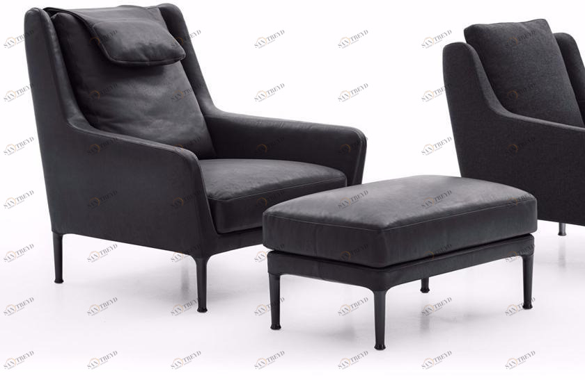 B&B Italia Кожаное кресло с подголовником Édouard EDOUARD sun-id-1438891