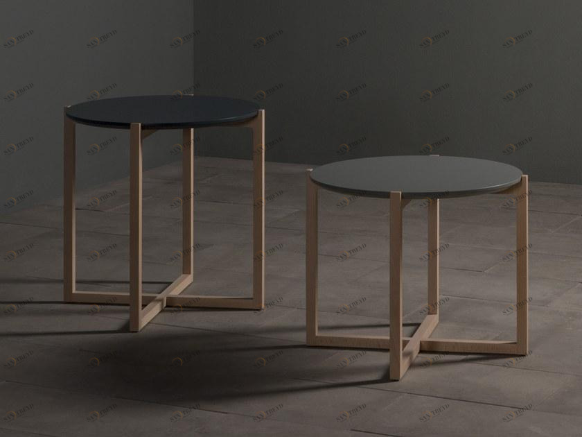 Kendo Mobiliario Круглый лакированный журнальный столик из мдф sun-id-1370553