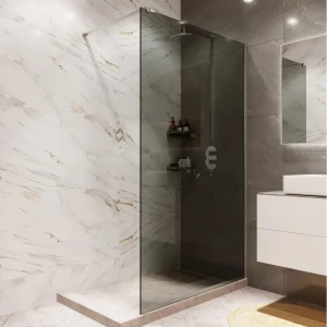 89372140 Душевая перегородка Mebelvann 110x200 см хромированный профиль тонированное стекло STLM-1466987