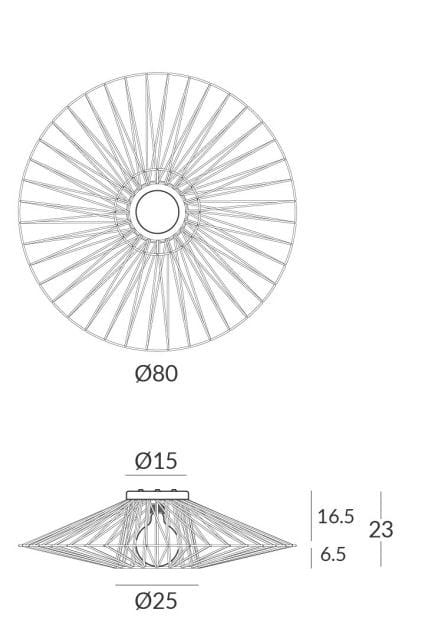 Настенный светильник / потолочный светильник из веревки и металла Olé Lighting Bimba ARCH-00072242 - Вид №6