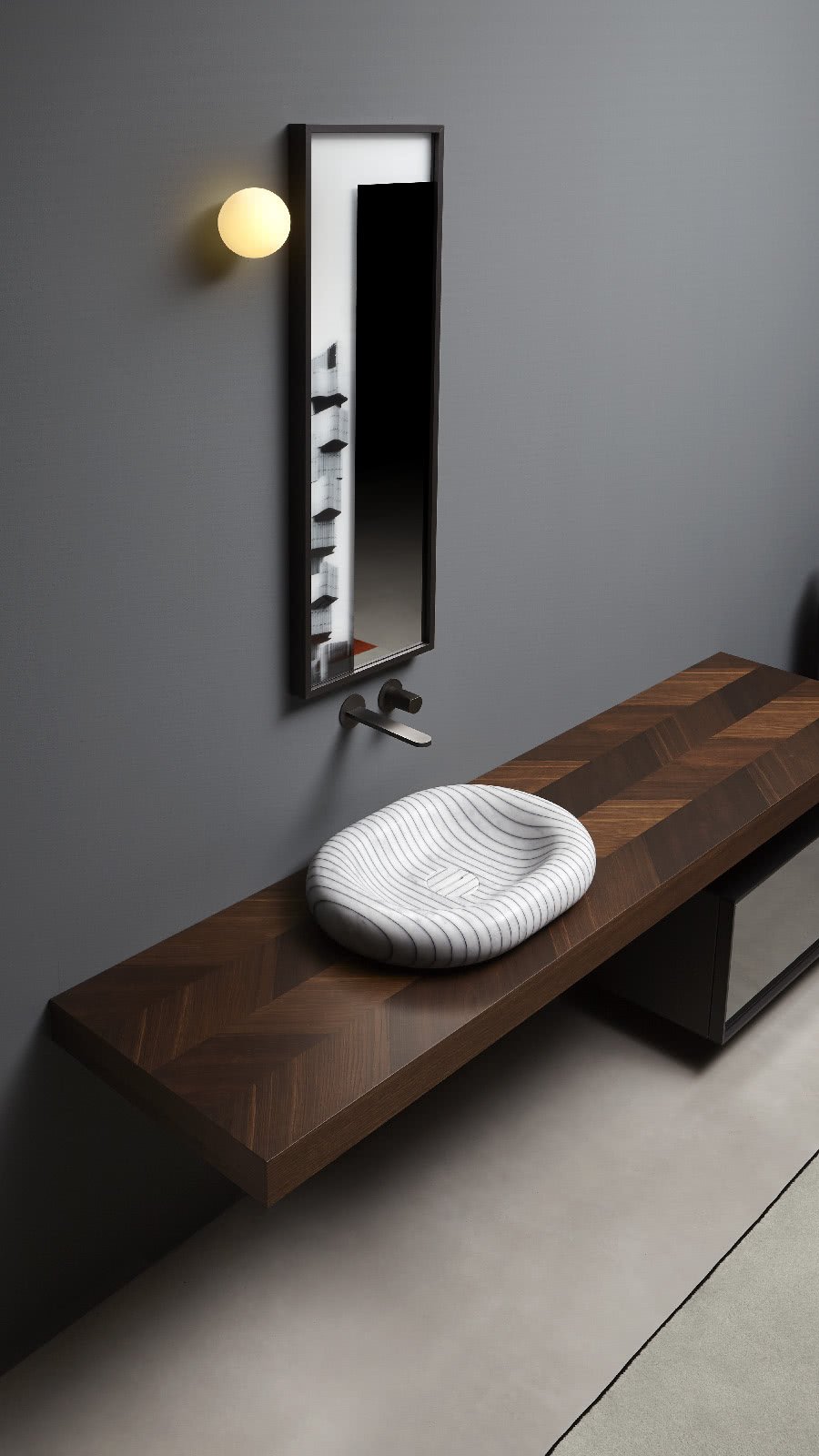 Gessati Накладная раковина на столешницу  прямоугольная Antoniolupi  - Вид №17