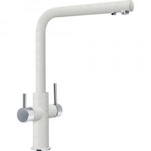 Смеситель кухонный  Franke Neptune Clear Water Поворотный излив Хром/Белый