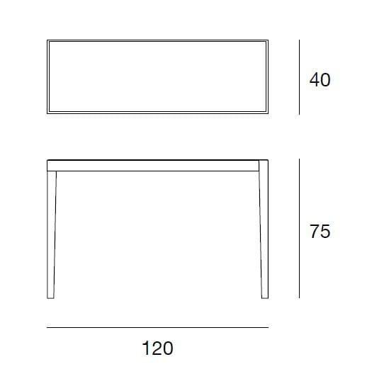 Прямоугольная консоль с рамой из цельного дерева Pacini & Cappellini ARCH-00077567 - Вид №2