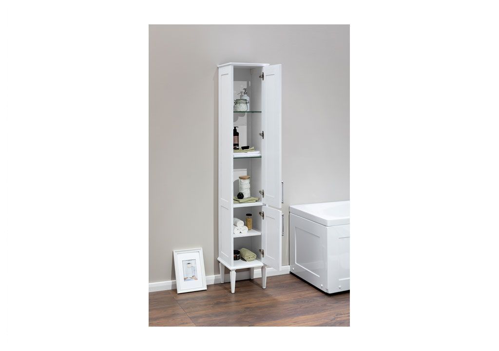 Шкаф-пенал для ванной Aquanet Бостон 36 ясень 00206547 - Вид №4