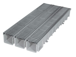 3-канальный модульный гаражный комплект с оцинкованными решетками и головками