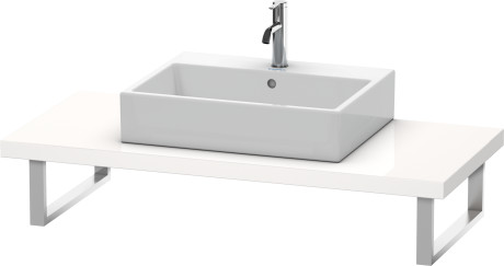 LC102C07575 L-Cube Консоль для накладных раковин и встраиваемых умывальников Лен, декор Duravit - Вид №1