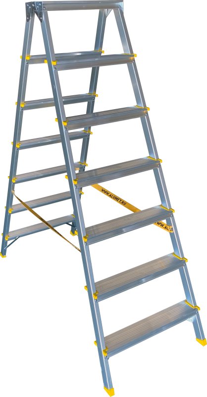 Стремянка алюминиевая двухсторонняя с анодированным покрытием Premium АРD 9207