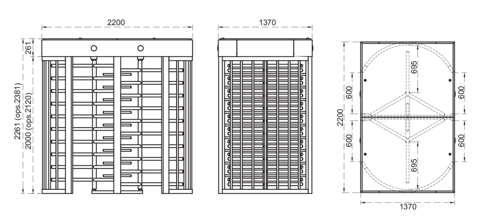 Турникет в полный рост CAME BT312-D ARCH-00098728 - Вид №2