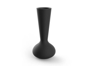 Высокий яркий пластиковый садовый горшок