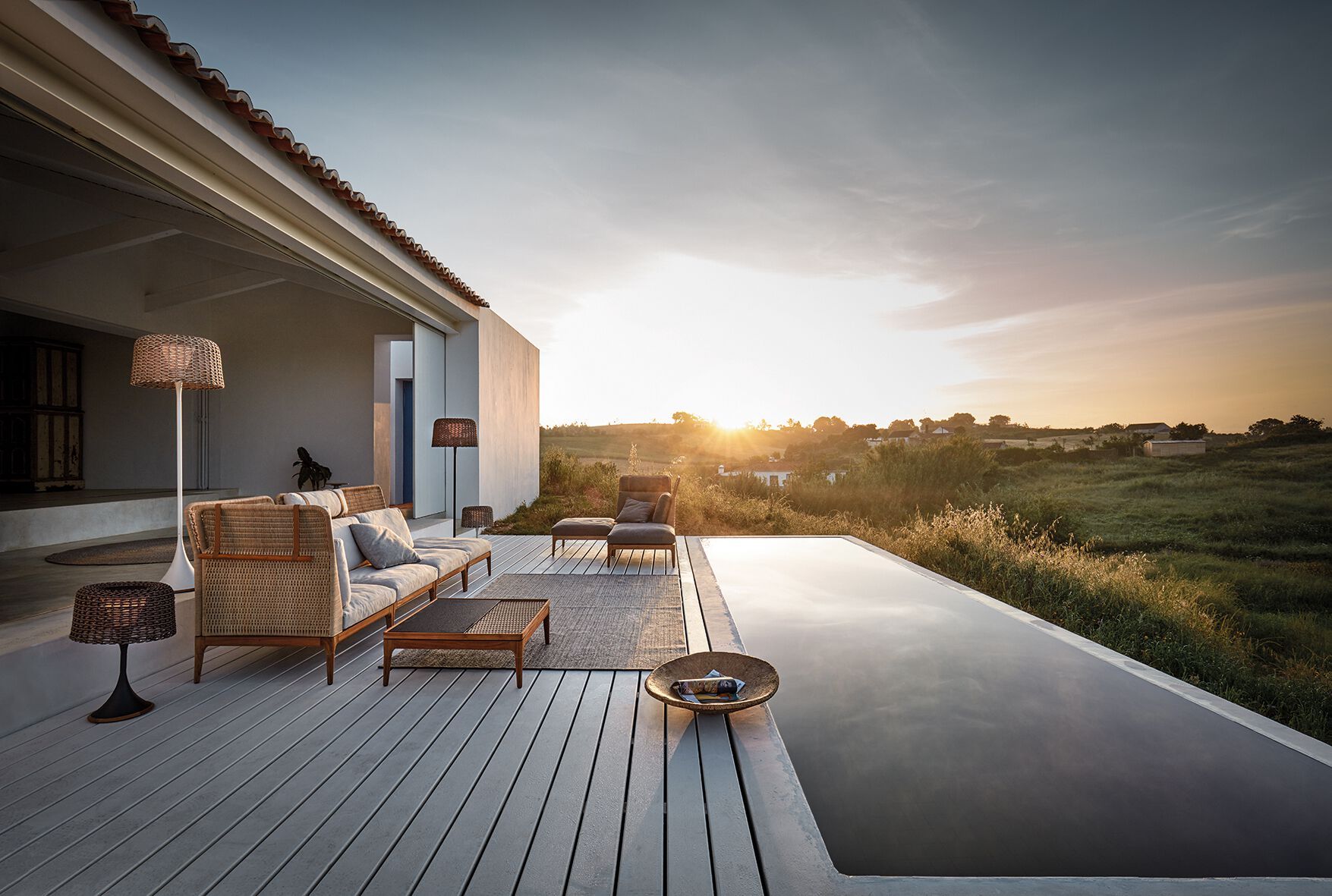 Плетеное и тканевое садовое кресло Gloster ARCH-00122507 - Вид №7