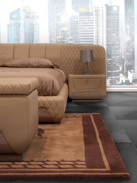 Tonino Lamborghini Casa Прямоугольная прикроватная тумбочка из кожи с ящиком Kyalami sun-id-1493298 - Вид №1