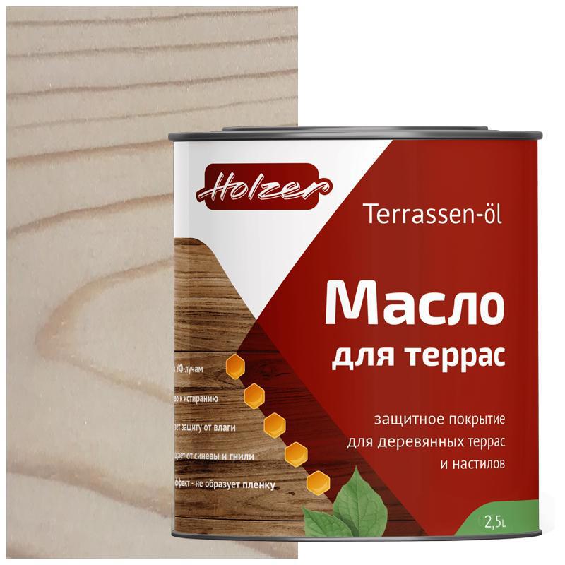 90407829 Масло для террас Mterras25BeliyTuman цвет белый матовый 2.5 л STLM-0218229 HOLZER
