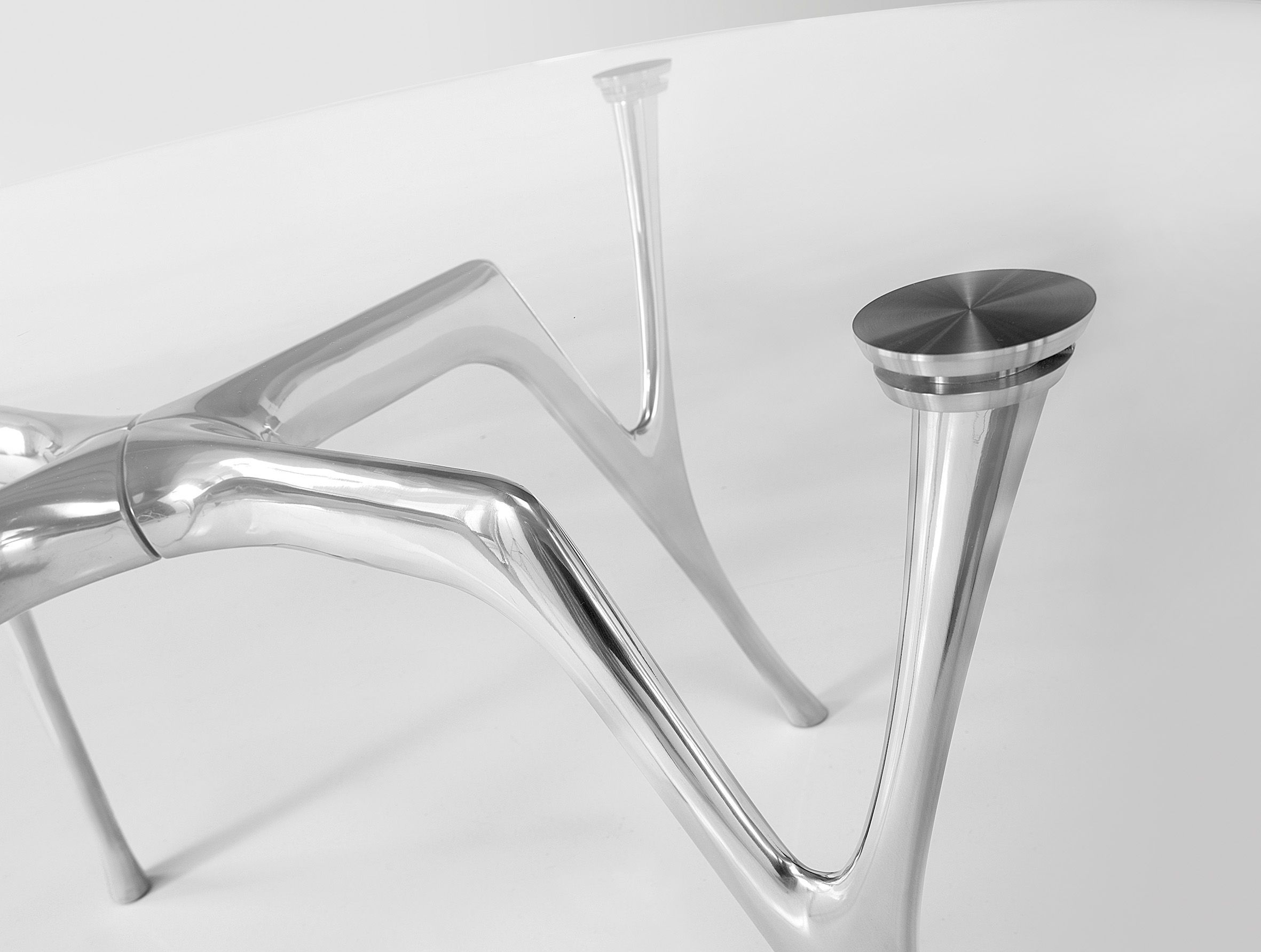 Прямоугольный стол из стали и стекла Caimi Brevetti ARCH-00123638 - Вид №2