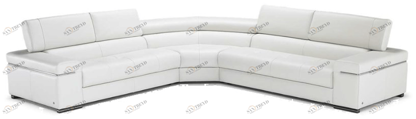 Natuzzi Угловой кожаный диван с подголовником sun-id-1412871