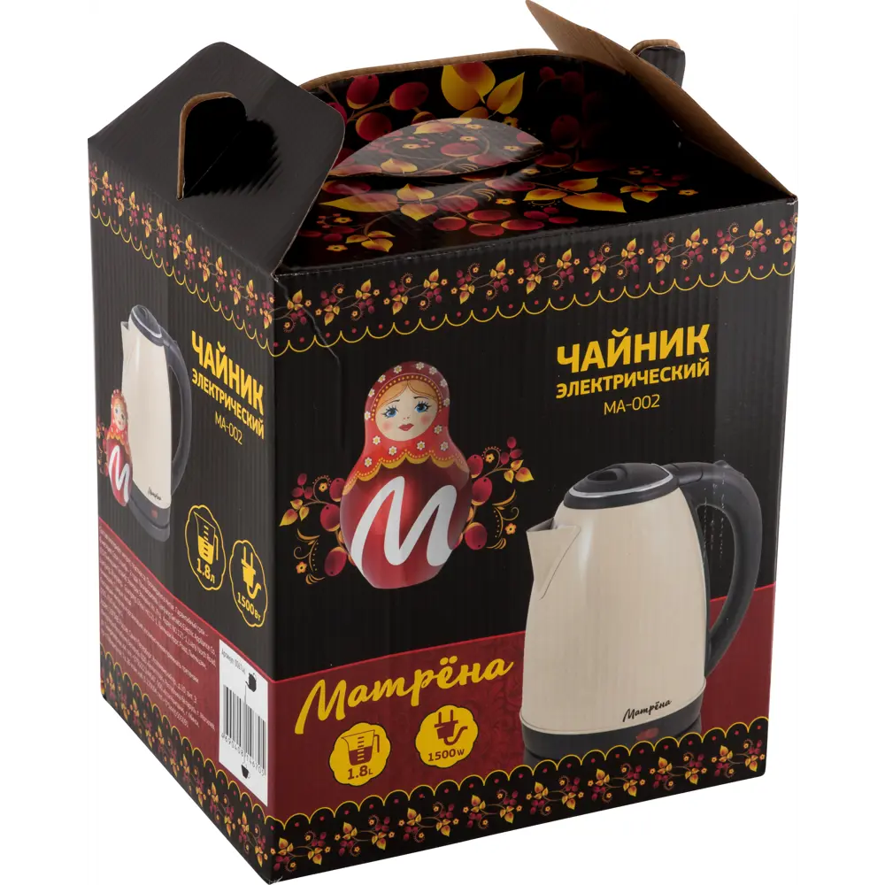 Электрический чайник Матрена MA-002 1.8 л сталь цвет бежевый 89336279 STLM-2143312 Santreyd  - Вид №2