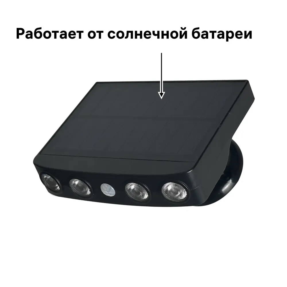 Светильник светодиодный уличный Duwi Solar LED на солнечных батареях 3 режима 4Вт 6500К 500Лм IP65 датчик движения черный 83972980 STLM-2169202  - Вид №6
