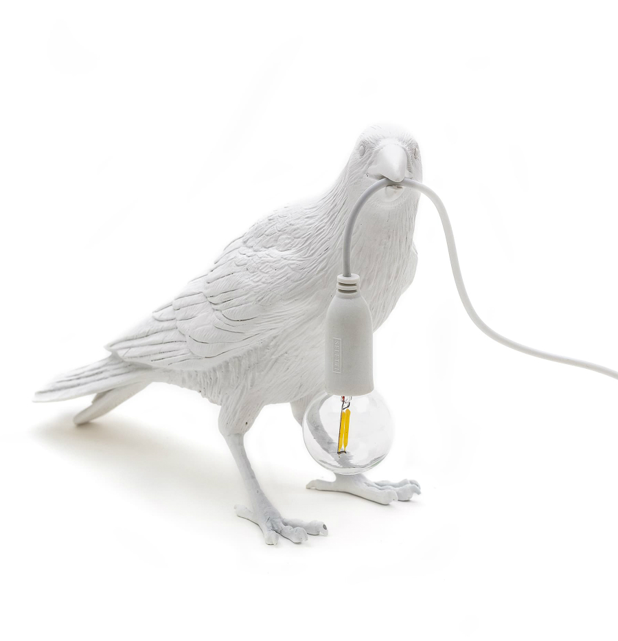 Светильник настольный Bird Lamp Waiting, белый Seletti 14732 - Вид №7