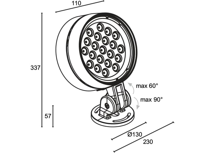 Алюминиевый светодиодный наружный прожектор L&L Luce&Light ARCH-00034143 - Вид №8