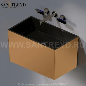 L111.252 Подвесная раковина настенная овальная A. e T. Italia TOWER черная