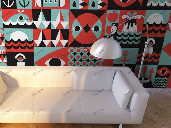 GLAMORA Виниловые обои Imaginary forms sun-id-1479341