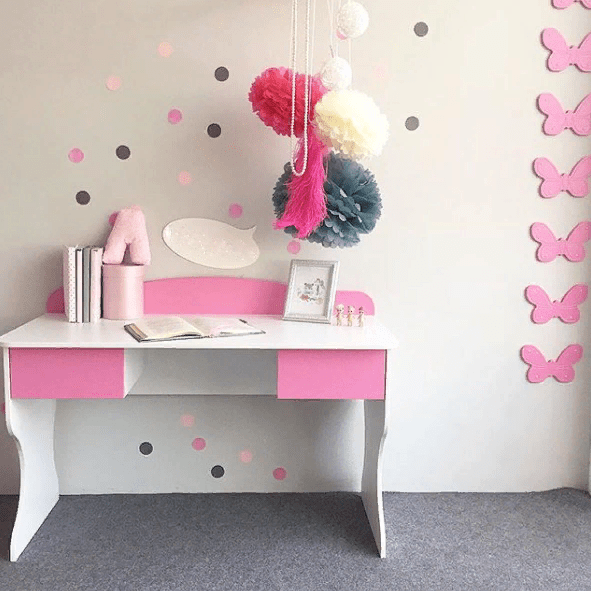 Детский письменный стол "Зефир" МАНДАРИН ЗЕФИР 178683 Белый;розовый Santreyd  - Вид №2
