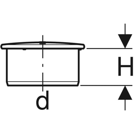 390.328.14.1 Заглушка Geberit Silent-PP Geberit  - Вид №2