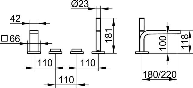 51130010100 Смеситель для ванны KEUCO Edition 11 - Вид №2