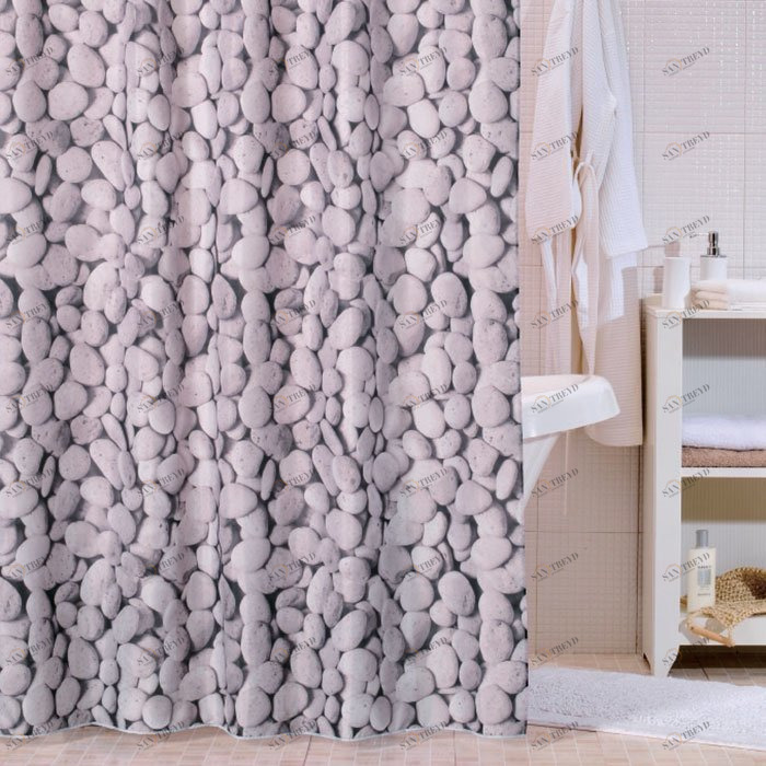660P180M11 Milardo Pebble Beach Штора для ванной комнаты Pebble Beach Россия 