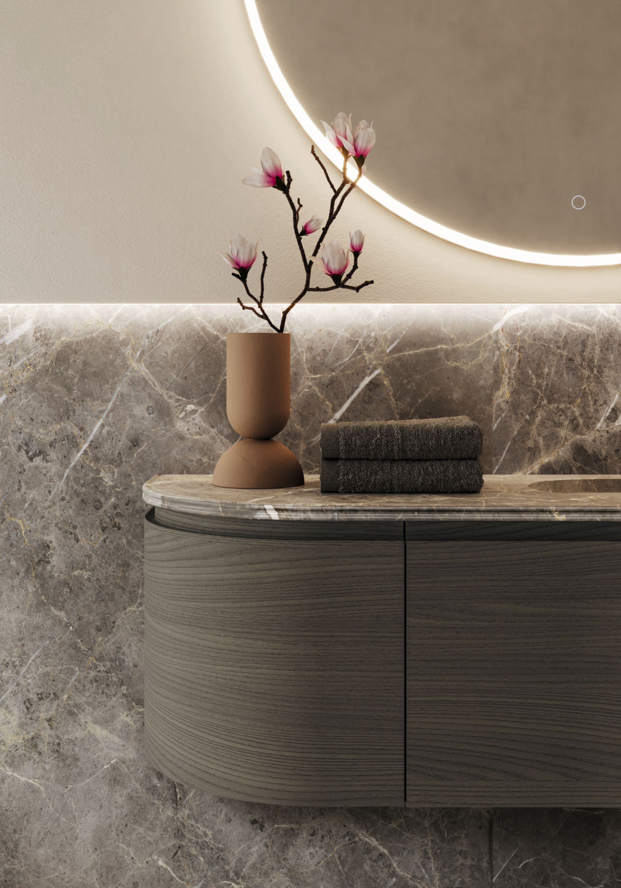 Подвесной туалетный столик с зеркалом Ideagroup Seventy Form ARCH-00060717 - Вид №2