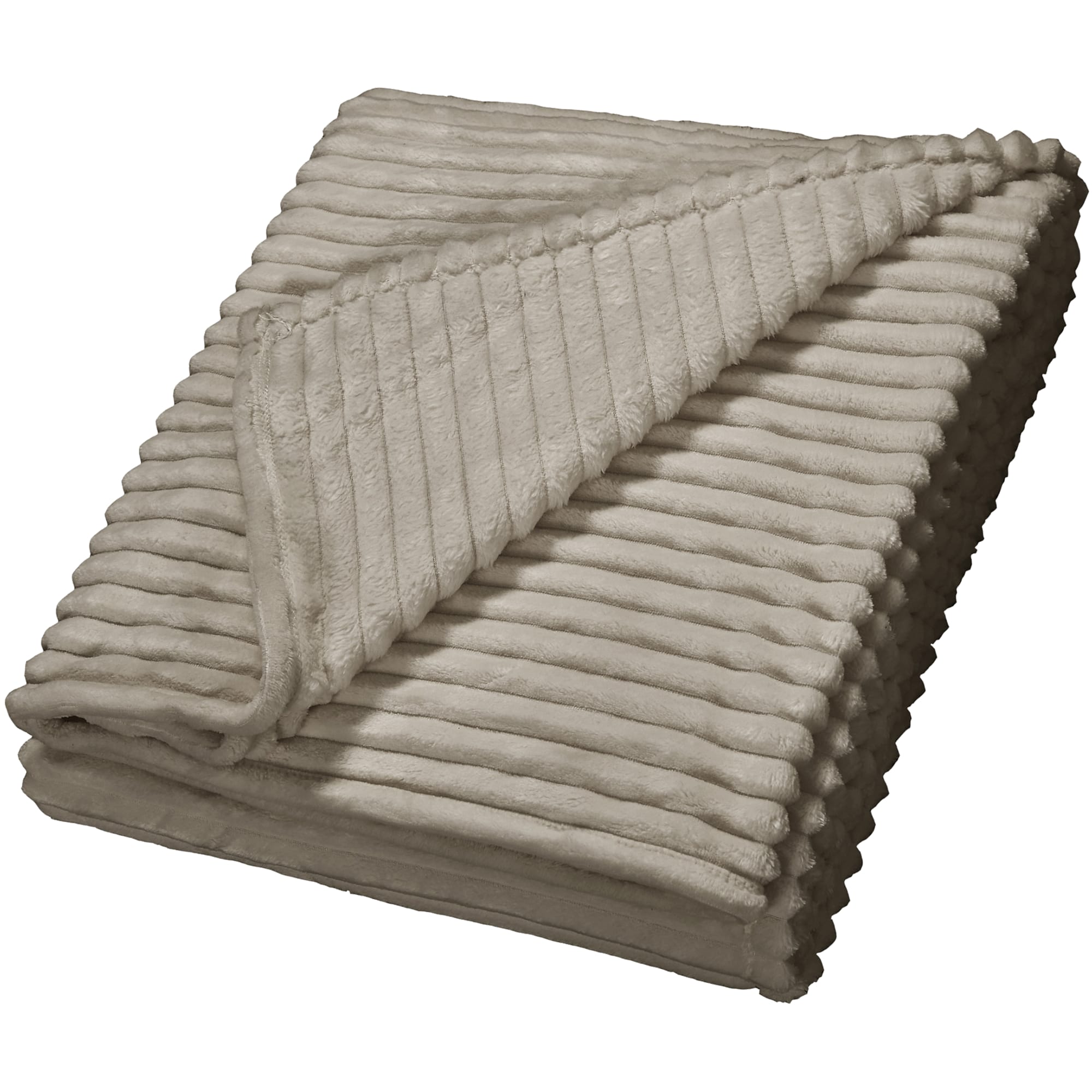 83706329 Плед 150x200 см велсофт цвет бежевый Strips Santreyd - Вид №2