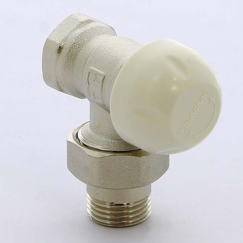 Вентиль НВ угловой для радиаторов обратный с разъемным соединением TIEMME 1/2" 3330006 - Вид №2