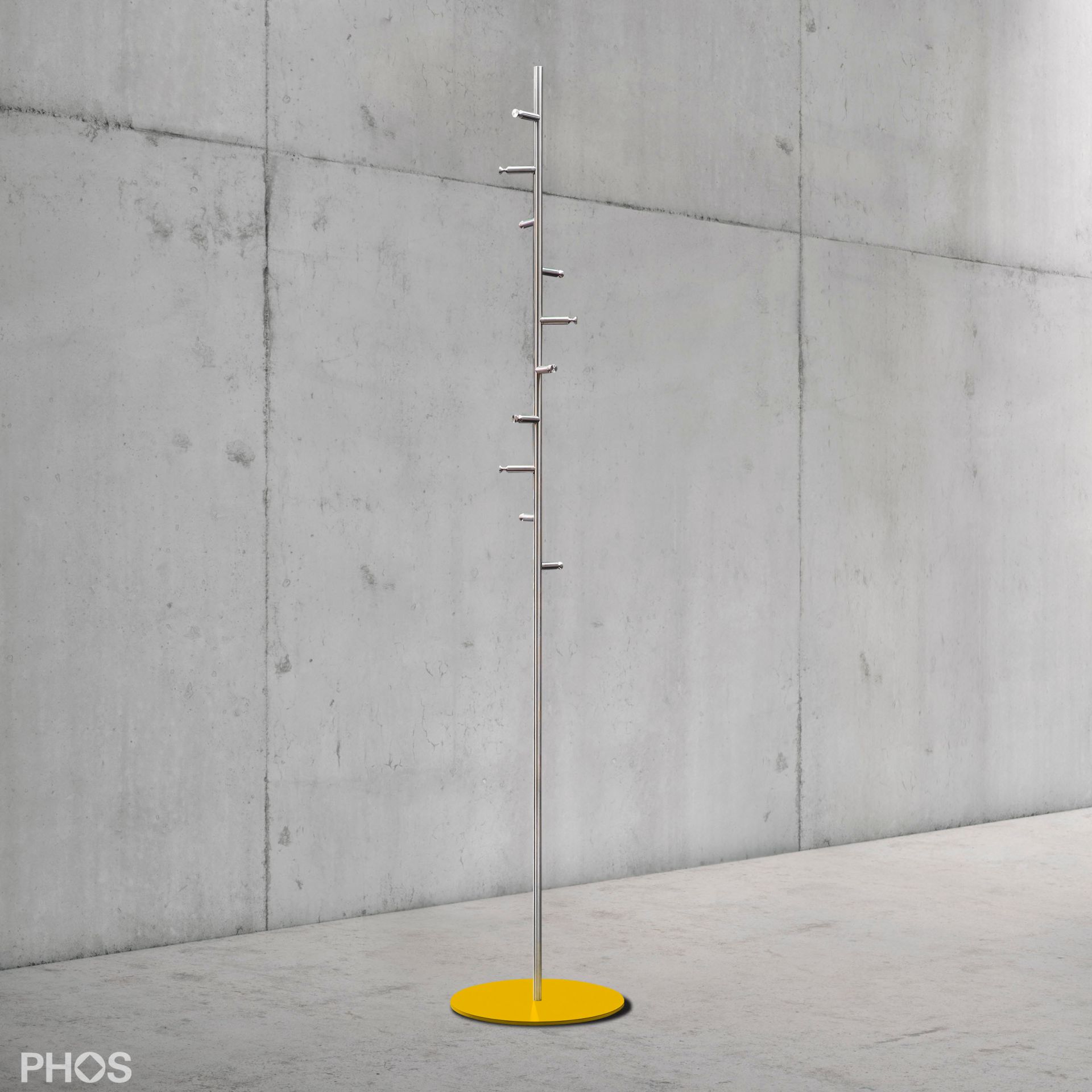 GSTH10-B-BPGe Вешалка для полотенец и вешалка для верхней одежды с 10 крючками, основание: желтое PHOS 