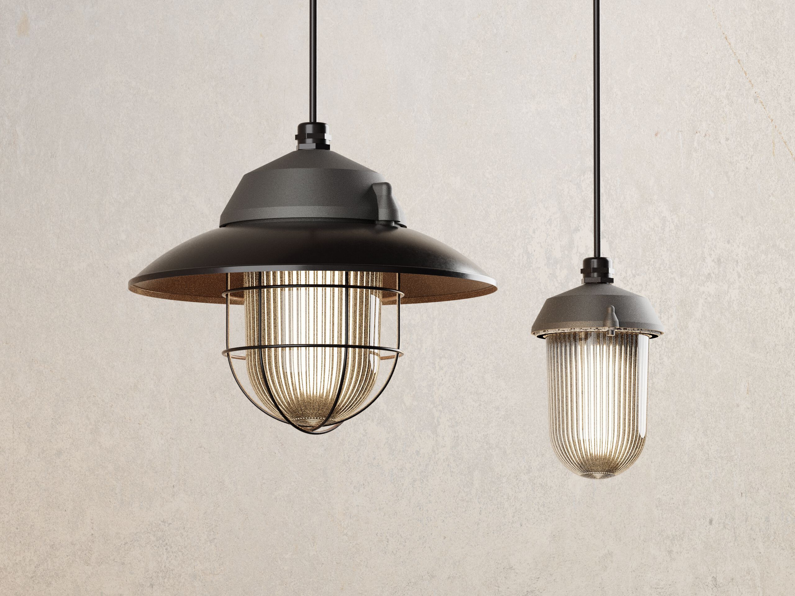 Анодированный алюминиевый подвесной светильник Genuit Graphite ARCH-00058537