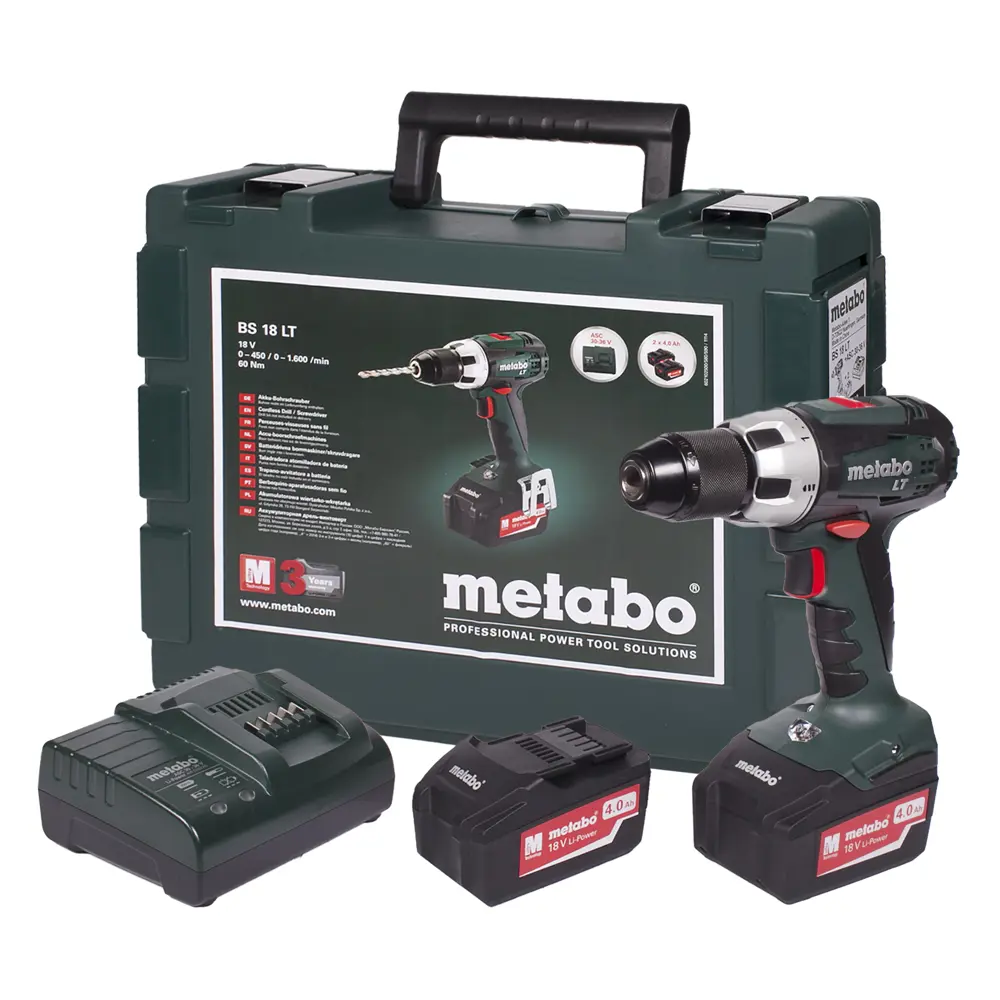 Шуруповерт Metabo BS 18 LT, Li-ion 18 В, 4 Ач 18119536 STLM-2166680  - Вид №3
