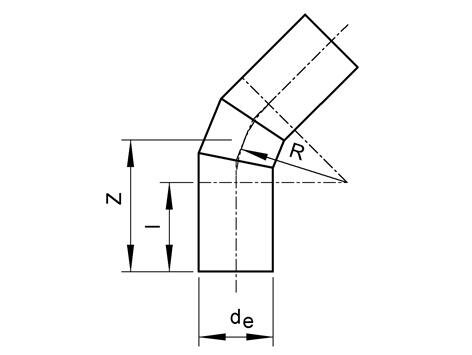 SANIT 189145517 Сегмент 45 ° изгиб, ПЭ 100, 17 СДР, длинные  - Вид №1