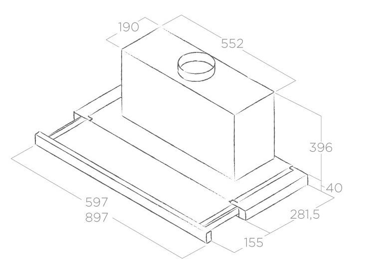 1319801 Вытяжка телескопическая Elica ELITE 35 GRIX/A/90 серебристый/серебристый STDN-0115124 - Вид №1