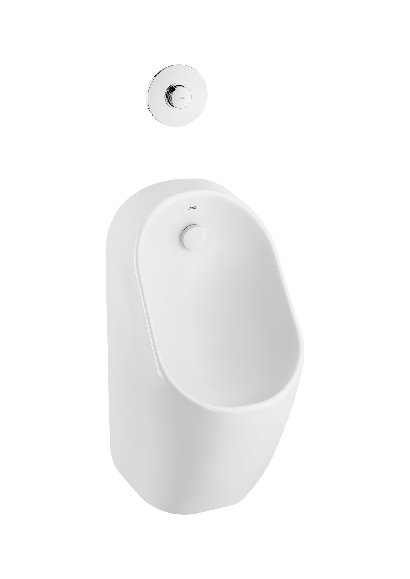 A3590J3000 Фарфоровый писсуар без оправы, задняя подача ROCA Proton 