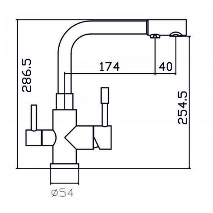Zorg SZR-1339 M Aer Смеситель для кухни Zorg 287х174  - Вид №2