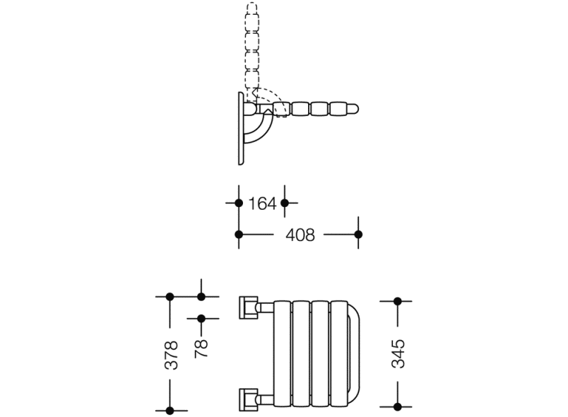 801.51.200 складное сиденье HEWI Serie 477/801  - Вид №6