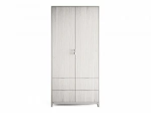 Шкаф распашной двухдверный с ящиками беленый дуб Case №4 THE IDEA  210398 Белый